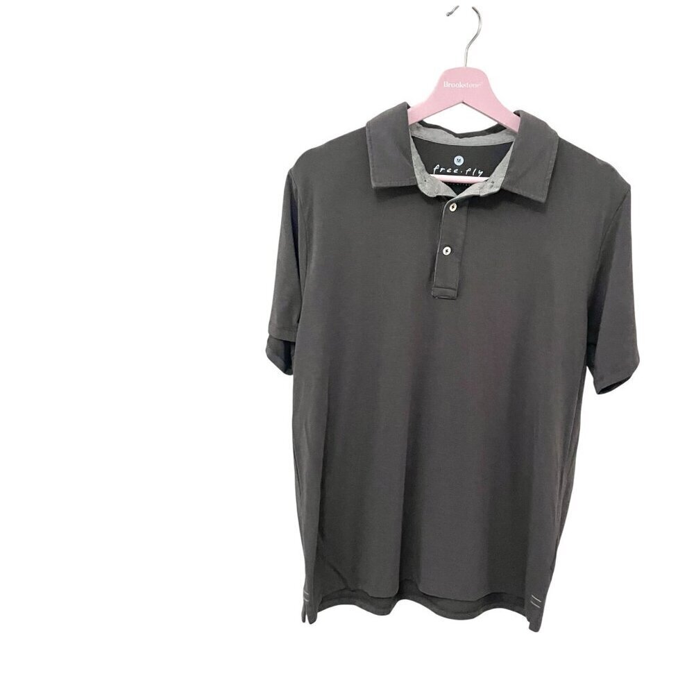 Free Fly Men's Bamboo Flex Polo II Heather Grey Size M